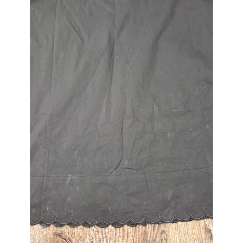P. Cill NWT Black Scallop Hem Dress Button Front Collared Size Large - Picture 6 of 6